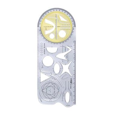 Imagem de Generic Régua geométrica multifuncional que mede réguas de desenho de estêncil para escritório para escrita, Estilize um