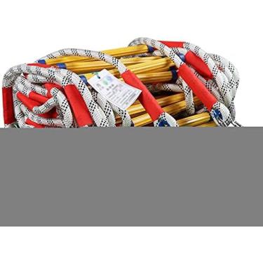 Imagem de Escada De Corda De Resgate, Escada De Corda De Escape, Escada De Resgate À Prova De Fogo - Escada De Incêndio Resistente Para Emergências, Para Uso Rápido Em Incêndios/desastres,15m/49.2ft,Hilario