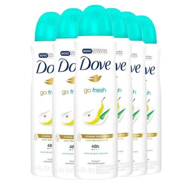 Imagem de Kit 6 Desodorantes Aerosol Dove Go Fresh Pera e Aloe Vera 150ml