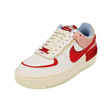 Imagem de Nike Tênis feminino Air Force 1 Shadow AF1 CI0919 (Reino Unido 7,5 EUA 10 EU 42, Summit White University vermelho 108), Branco, vermelho