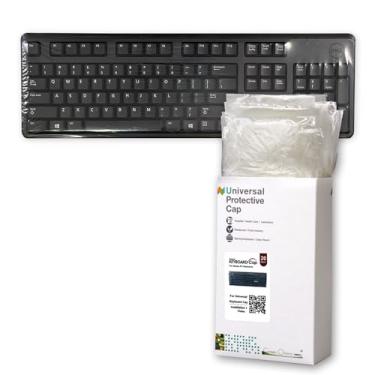 Imagem de Green Onions Supply [Pacote com 20] Capa de teclado universal totalmente coberta de 0,025 mm com excelente sensação tátil à prova d'água antipoeira para teclado de mesa com uso numérico em hospital/dentista