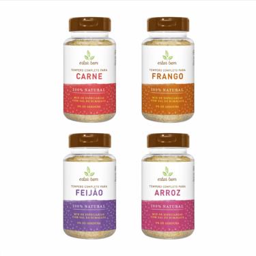 Imagem de Kit 4 Temperos Estar Bem 190g: Carne, Frango, Arroz, Feijão