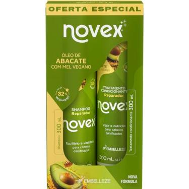 Imagem de Kit Shampoo + Condicionador 300Ml Óleo de Abacate, Novex, verde
