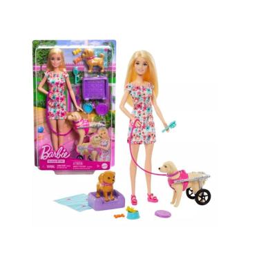 Imagem de Boneca Barbie E Cachorro Na Cadeira De Rodas - Mattel