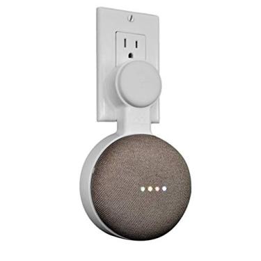 Imagem de Mount Genie Affordable Essentials Google Home Mini (1st Gen) Outlet Wall Mount Hanger Stand | A Low-Cost Space-Saving Solution (White, 1-Pack)