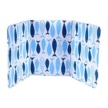 Imagem de Capa à prova de queimaduras, protetor de cobertura de fogão a gás, placa de defletor, lareira, frigideira, cozinha, frigideira, óleo, respingos, fogão a gás, proteção antirespingos, impressão de peixe