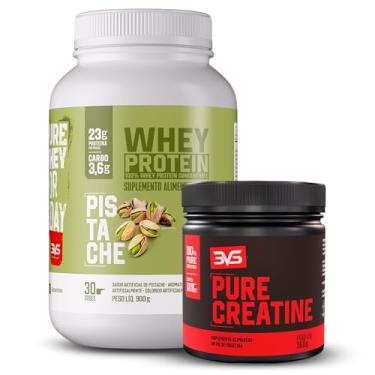 Imagem de 3VS Nutrition Combo Creatina Pura 300g + Whey Protein 100% 900g Sabor Pistache