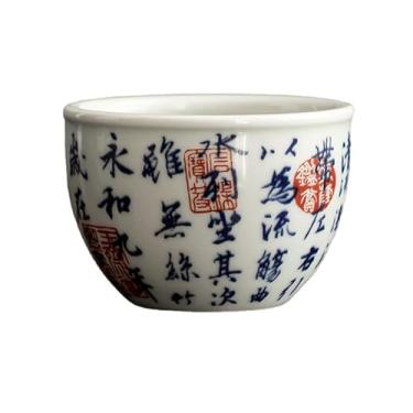 Imagem de Xícara de chá porcelana chinesa azul e branca antiga (S3)