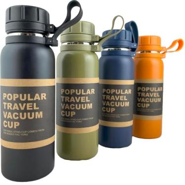 Imagem de Garrafa Térmica Água Inox 650ML Academia Squeeze Carro LM-P1319-AZ (AZUL)