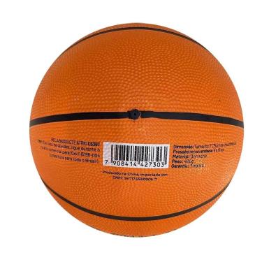 Imagem de Bola de Basquete Tamanho 7 Laranja E Preto Texturizada Atrio