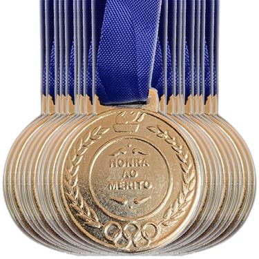 Imagem de Kit 450 Medalhas Honra Ao Mérito Premiação Escola 290mm prata