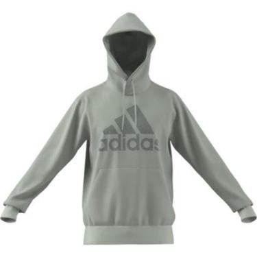 Imagem de Moletinho Capuz Adidas Essentials Big Logo [Cor: Verde Claro - Tamanho: G]-Masculino