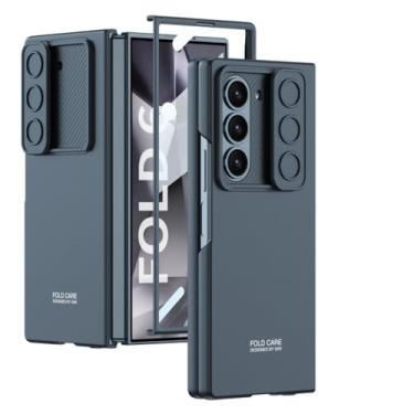 Imagem de Capa dura para telefone PC para Samsung Galaxy Z Fold 6 Case Z Fold6 Capas com protetor de tela Proteção para câmera, verde, para Galaxy Z Fold 6