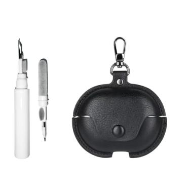 Imagem de [3 em 1] Capa TSVSXS compatível com Samsung Galaxy Buds3 Pro/Galaxy Buds3 (2024) com kit de limpeza e chaveiro, capa protetora de couro PU à prova de choque para Galaxy Buds 3 Pro