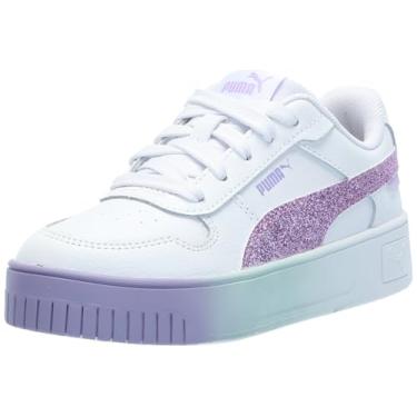 Imagem de PUMA Tênis Carina Shoes, branco-violet-turquesa surfe, tamanho 42 unissex criança pequena