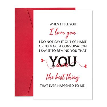 Imagem de Ogeby Lindo cartão de dia dos namorados para namorado, namorada, cartões de dia dos namorados, presentes para ele ela, lindos cartões de aniversário para marido, esposa, cartão romântico I Love You