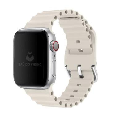 Imagem de Pulseira Silicone Oceano Fivela Compatível com Apple Watch - Baú do Vi