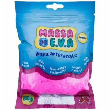 Imagem de Massa de eva p/artesanto 50g rosa / un / make+