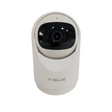 Imagem de Câmera De Segurança Com Alarme + Visão Noturna E Parorâmica - It Blue