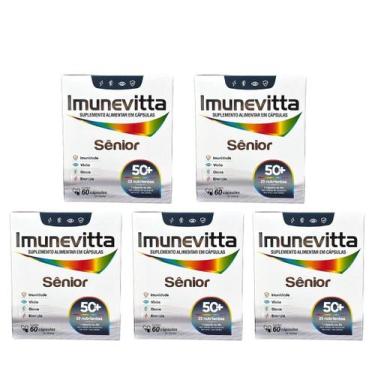 Imagem de Kit 5 Sênior 50+ Imunevitta 23 Nutrientes 60 Caps.