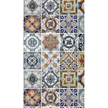 Imagem de Papel de Parede Adesivo  para Banheiro Cozinha Azulejo Português AZ 38