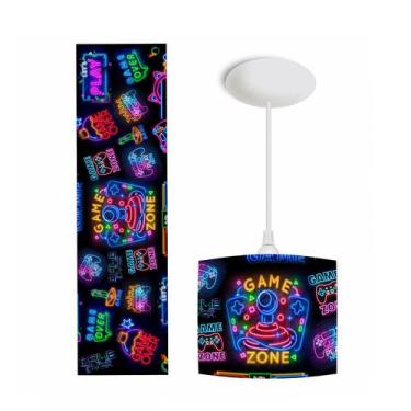 Imagem de Pendente luminaria de teto infantil bebe- games gamer zone - ATACADAO 