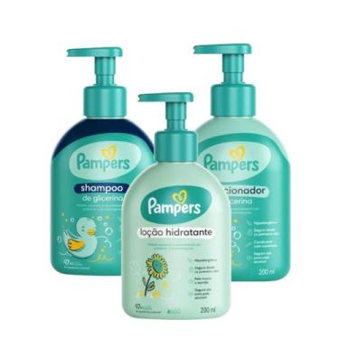 Imagem de Pampers Shampoo + Condicionador E Loção Hidratante Para Bebê - Pampers