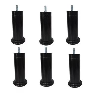 Imagem de Kit 20 Pes Preto 13cm Altura Para Cama Box Reforçado - Fenix Mendonça