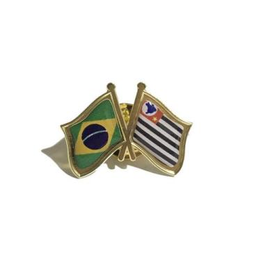 Imagem de Pin Da Bandeira Do Brasil X Estado De São Paulo - Mundo Das Bandeiras
