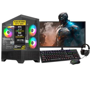 Imagem de Pc Gamer Completo I7 Placa Gtx1650 16Gb Hd 1Tb Ssd 120Gb - Amorim Shop