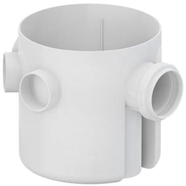 Imagem de Corpo Da Caixa Sifonada Esgoto PVC Branca Para Banheiro E Cozinha N.06