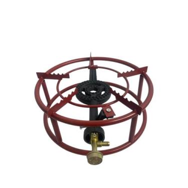 Imagem de Fogão Alta Pressão Semi Industrial Camping Redondo Vermelho - Dasshaus