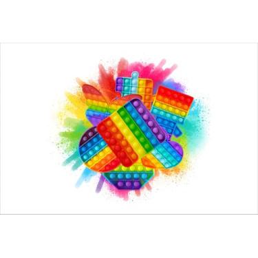 Imagem de Painel de Lona Pop It Formas Diversas Explosão de Cores - Fabrika de F