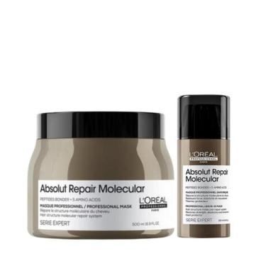 Imagem de Kit Absolut Repair Molecular Leave-in 100ml + Masc 500ml - Loreal Prof