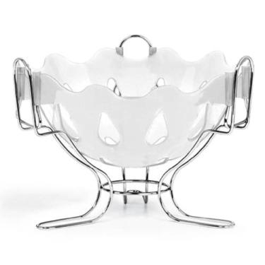 Imagem de Fruteira Centro De Mesa Cesto De Fruta N308 Niquelart Branca