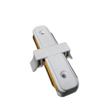 Imagem de Emenda Reta Branco Ou Preto Plug Conector Para Junção Conexão de Trilh