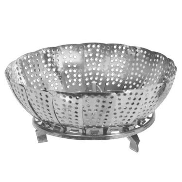 Imagem de Cesto De Cozimento A Vapor Cozedor De Legumes Cozinha Aço Inox Vaporei