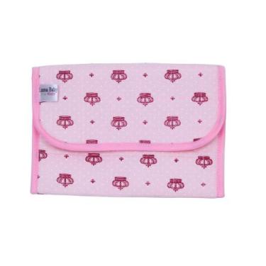 Imagem de Porta Fralda Lenço Umedecido Pomada Bebê Luma Baby, coroa rosa