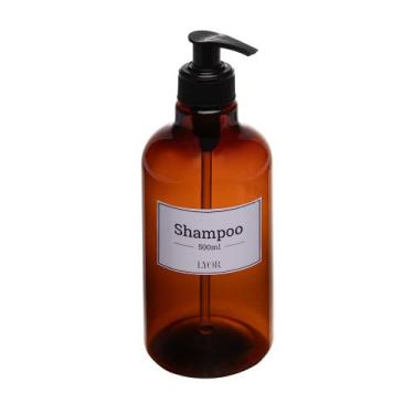 Imagem de Porta Shampoo de Plastico C/ Pump 500ml Vintage Lyor, 220280