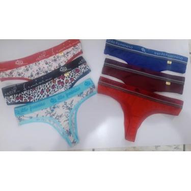 Imagem de Kit 6 Calcinhas Fio Dental Em Microfibra Com Cós - Dani Lingerie , Sor