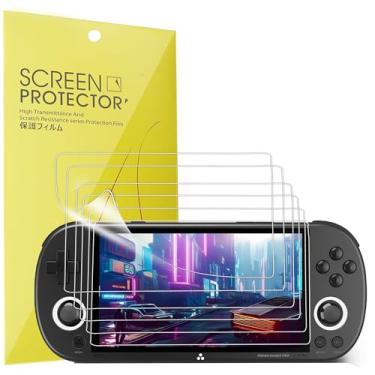 Imagem de Lamshaw Compatível com o protetor de tela Trimui Smart Pro, [pacote com 6] Película transparente TPU de cobertura total compatível com console de jogos portátil Trimui Smart Pro de 5 polegadas (pacote
