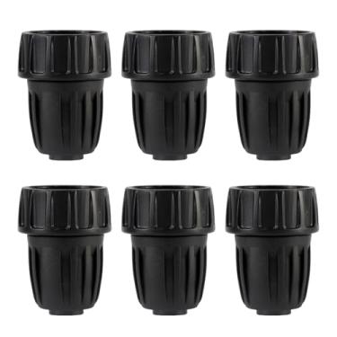 Imagem de Adaptadores de torneira de tubo de irrigação por gotejamento de 1/2 polegada, pacote com 6, rosca fêmea de 3/4 polegada para tubo de 1/2 polegada, conectores de mangueira de jardim