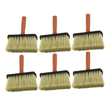 Imagem de Kit 6 Broxa Trincha Grande 18cm Jumbo Atlas Pintura Limpeza