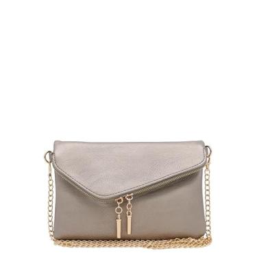Imagem de FashionPuzzle Bolsa de noite com envelope, Estanho leve (metálico), One Size