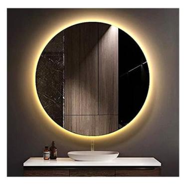Imagem de Espelho redondo iluminado com led quente 60cm TOUCH - Woodglass
