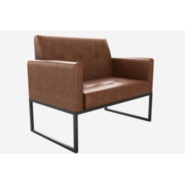 Imagem de Poltrona Decorativa  Alexia 2 Lugares Sintético Rustico Whisky L-482 -