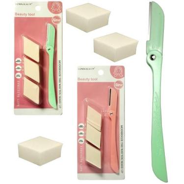 Imagem de Esponja para maquiagem losango com navalhete de plastico para sobrance