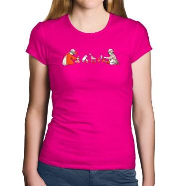Imagem de Baby Look Algodão Crianças Brincando - Foca na Moda, Rosa, P