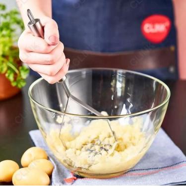 Imagem de Amassador de Batata Legumes Cozinha Espremedor Manual Multiuso Aço Ino
