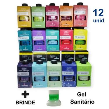 Imagem de Kit 12 Aromatizador de Ambiente 280ml Difusor Palito Perfumado Odoriza